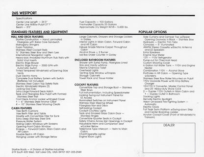 Starfire 265 Wesport Brochure