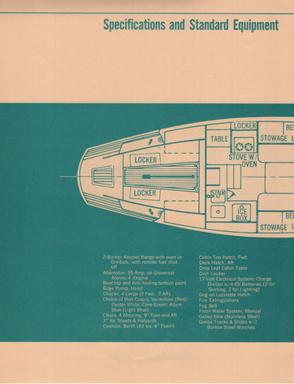 Chris Craft Apache 37 Specification Brochure