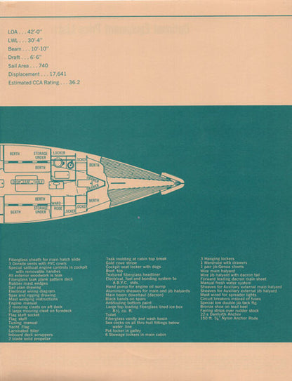Chris Craft Comanche 42 Specification Brochure