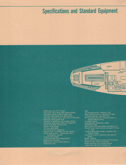 Chris Craft Comanche 42 Specification Brochure