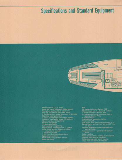 Chris Craft Comanche 42 Specification Brochure