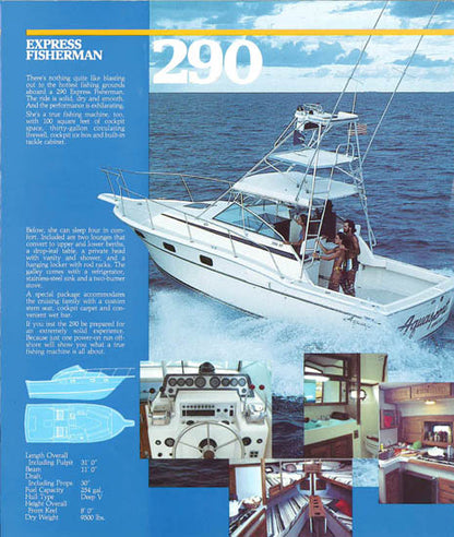 Aquasport 1986 Express Fisherman Brochure