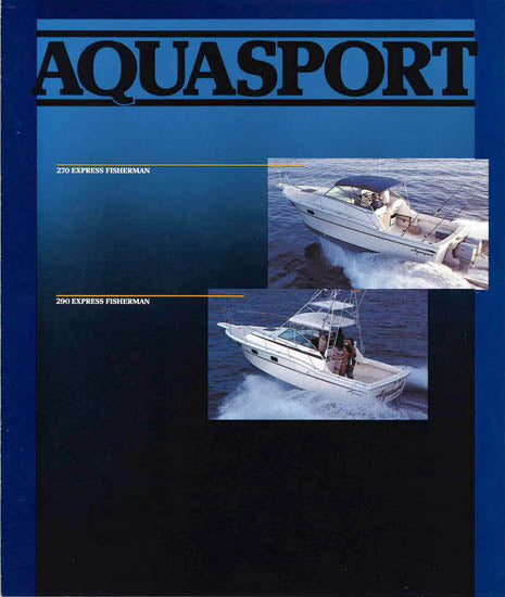 Aquasport 1986 Express Fisherman Brochure