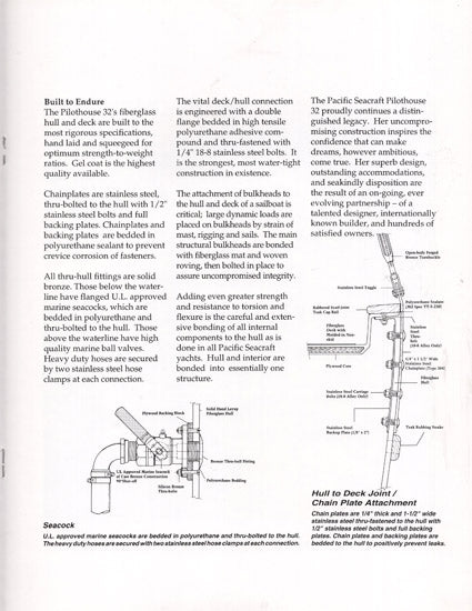 Pacific Seacraft 32 Pilothouse Brochure