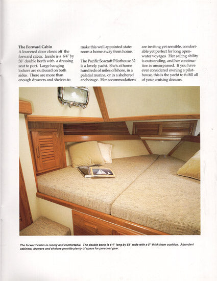 Pacific Seacraft 32 Pilothouse Brochure