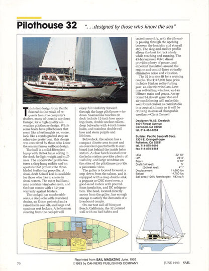 Pacific Seacraft 32 Pilothouse Brochure