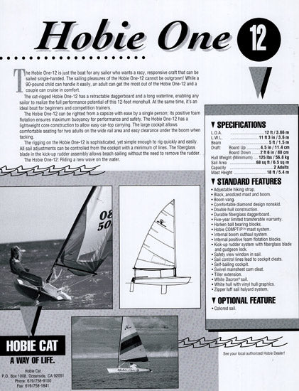 Hobie Cat One-12 Brochure