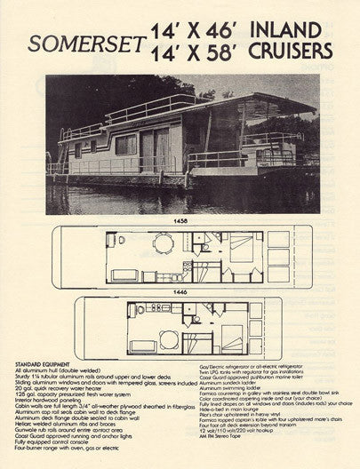 Sumerset 1983 Houseboat Brochure Package