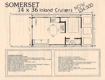Sumerset 1981 - 82 Houseboat Brochure Package