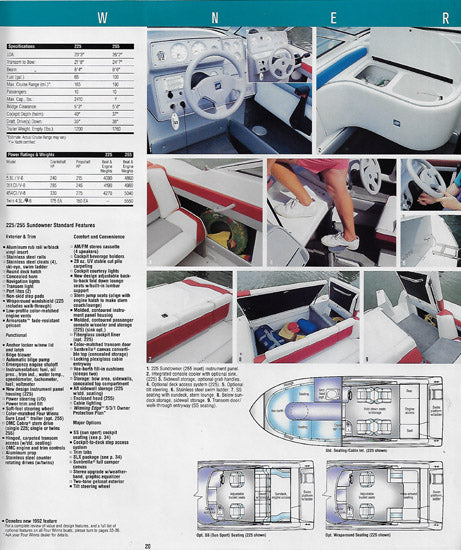 Four Winns 1992 Runabouts Brochure