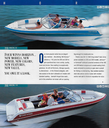 Four Winns 1992 Runabouts Brochure