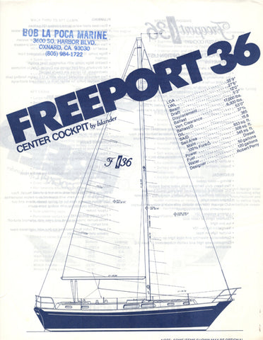 Islander Freeport 36 Center Cockpit Specification Brochure