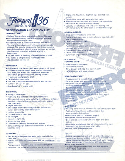 Islander Freeport 36 Raised House Specification Brochure