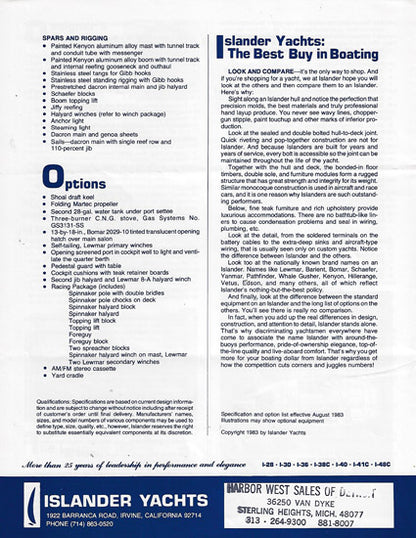 Islander 30 Specification Brochure