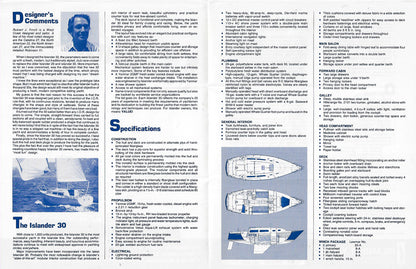 Islander 30 Specification Brochure