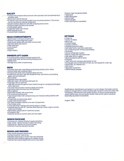 Islander 48C Specification Brochure