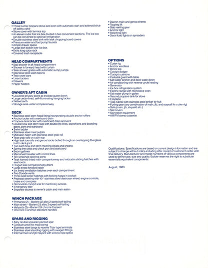 Islander 48C Specification Brochure