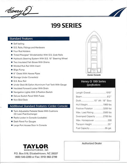 Henry O 199 Series Brochure