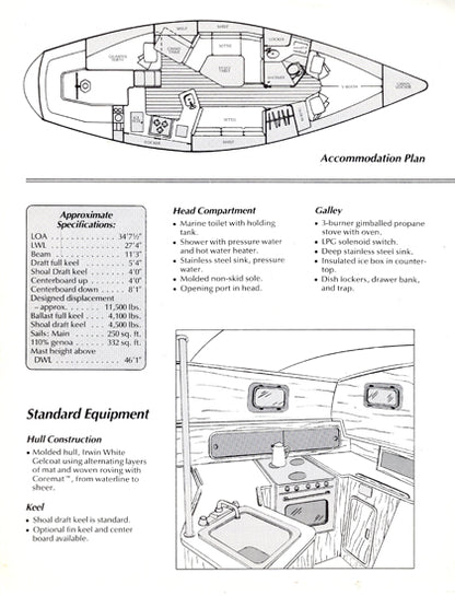 Irwin Citation 34 Brochure