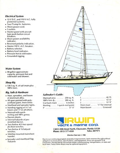 Irwin Citation 34 Brochure