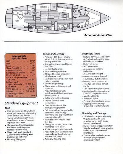 Irwin 46 Cruising Ketch Brochure