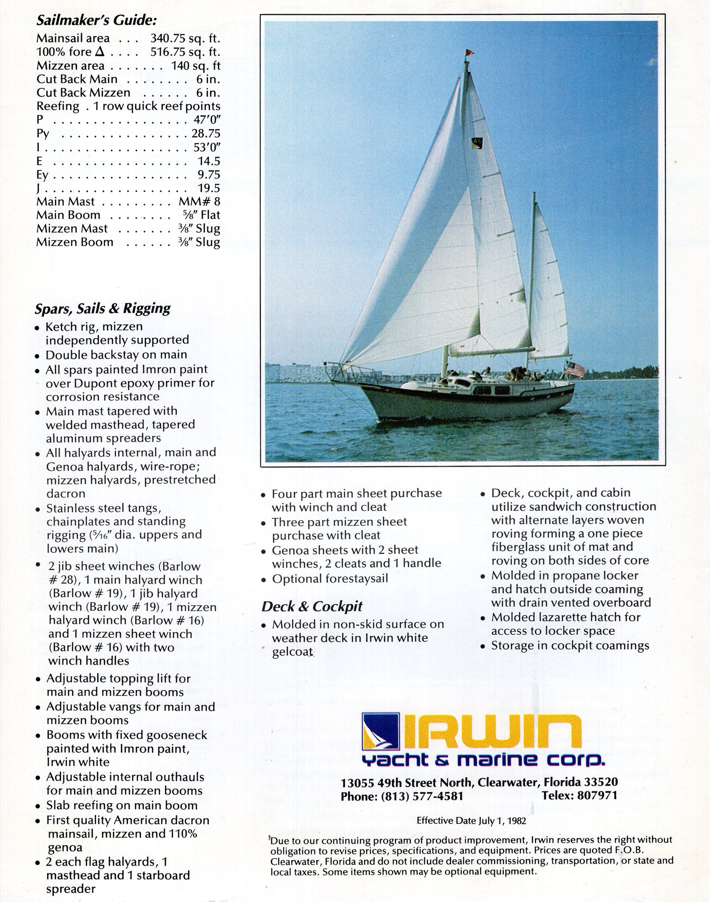 Irwin 46 Cruising Ketch Brochure