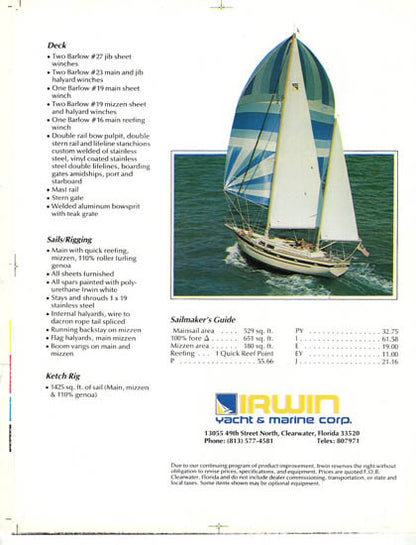 Irwin 52 Brochure