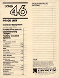 Irwin 46 Cruising Ketch Brochure & Price List