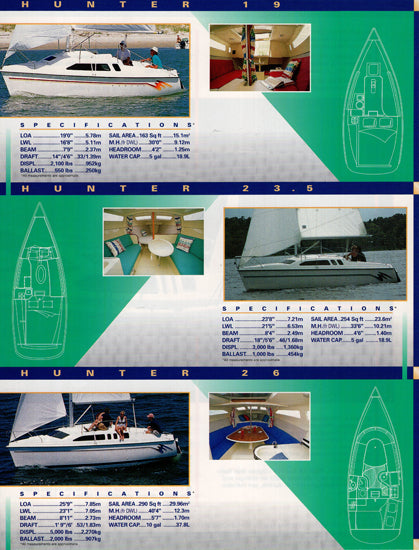 Hunter 1995 Brochure
