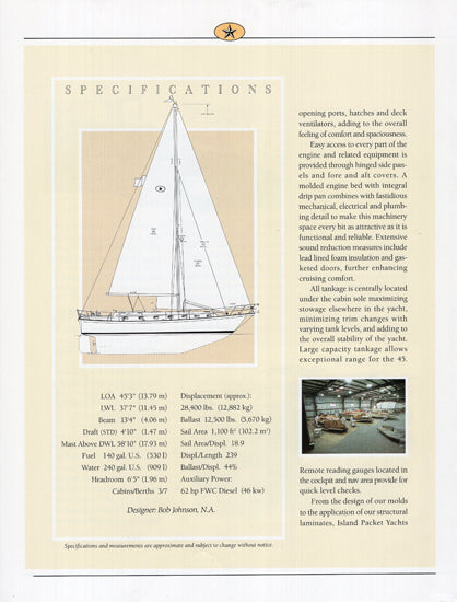Island Packet 45 Launch Brochure