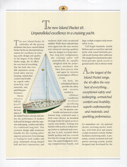 Island Packet 45 Launch Brochure