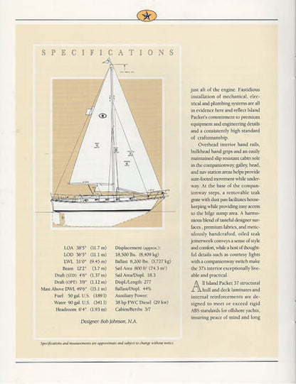 Island Packet 37 Launch Brochure