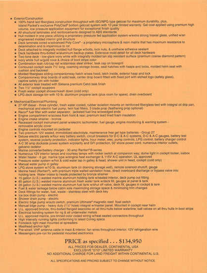 Island Packet 32 Specification Brochure