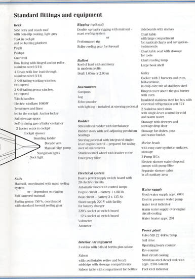 Bavaria 46 Specification Brochure