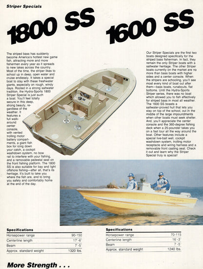 Hydra Sports 1980 Freshwater Brochure