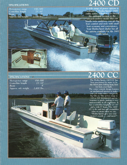 Hydra Sports 1985 Saltwater Brochure