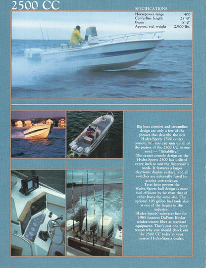Hydra Sports 1985 Saltwater Brochure