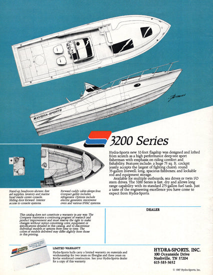 Hydra Sports 1987 Saltwater Brochure