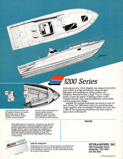 Hydra Sports 1987 Saltwater Brochure