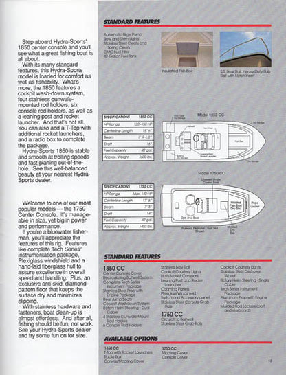 Hydra Sports 1991 Saltwater Brochure