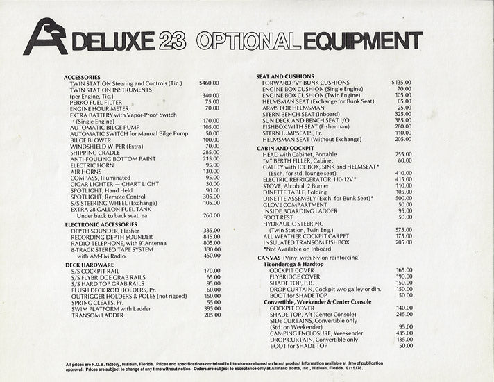 Allmand 23 Deluxe Brochure