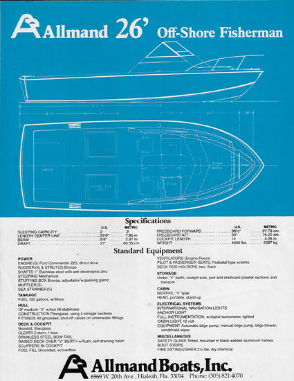 Allmand 26 Offshore Fisherman Brochure