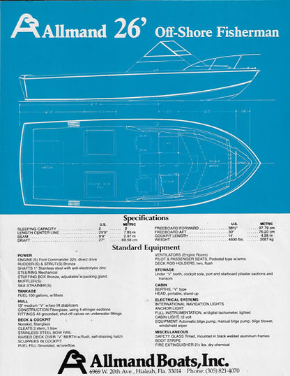 Allmand 26 Offshore Fisherman Brochure