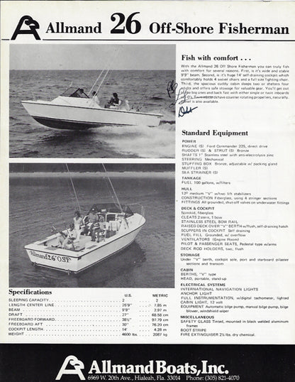 Allmand 26 Offshore Fisherman Brochure