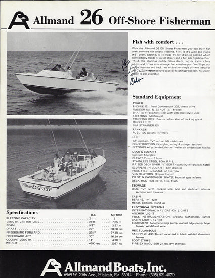 Allmand 26 Offshore Fisherman Brochure