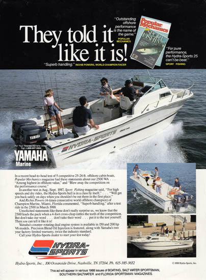 Hydra Sports 2500 WA Brochure