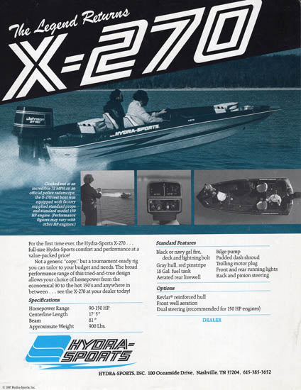 Hydra Sports X-270 Brochure