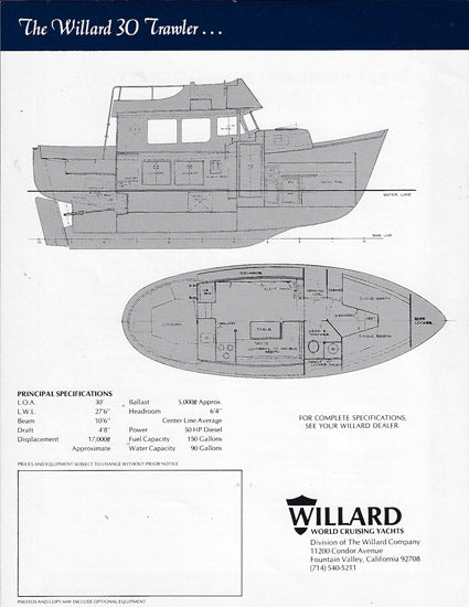 Willard 30 Brochure