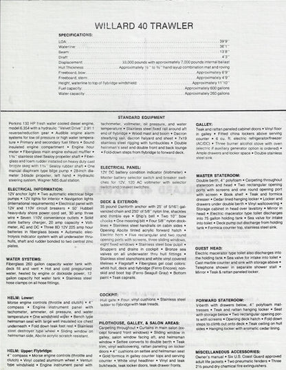 Willard 40 Brochure Package