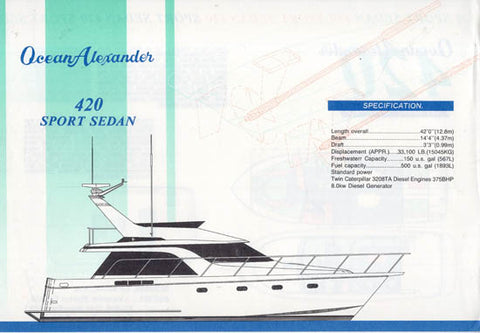 Ocean Alexander 420 Sport Sedan Specification Brochure